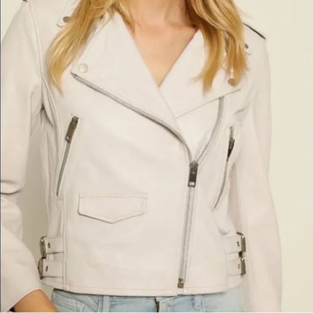 SALE! Walter Baker Liz Leather Crop Moto Jacket